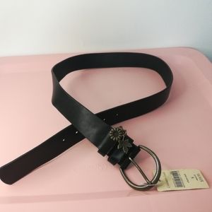 Coldwater Creek Black Genuine Leather Belt Size SML